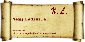 Nagy Ladiszla névjegykártya